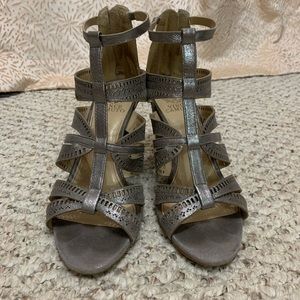 Gray Vince Camuto Strappy Sandals